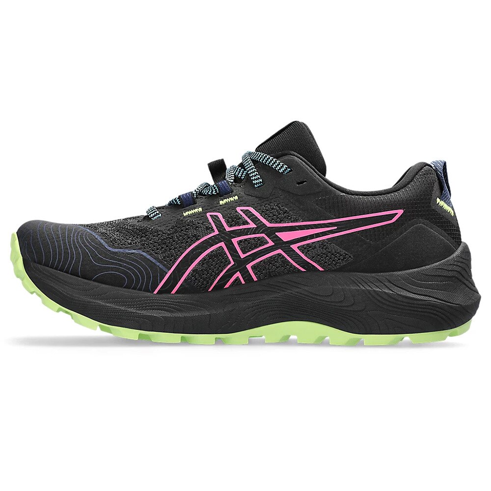 アシックス（ASICS）（レディース）ランニングシューズ ゲル トラブーコ 11 GTX ブラック ピンク 1012B425.003 スニーカー トレイルラン 防水 軽量 安定性
