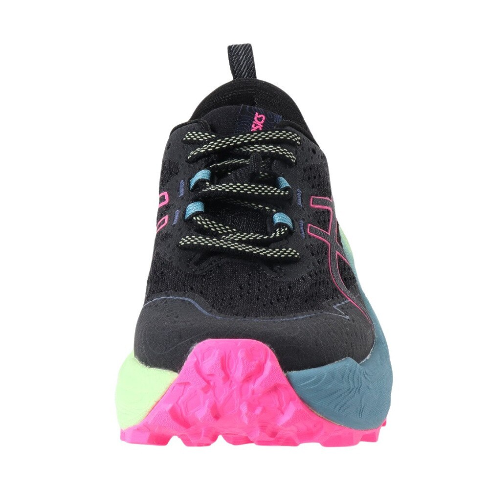 アシックス（ASICS）（レディース）ランニング シューズ トラブーコマックス 2 ブラック ピンク 1012B426.002 スニーカー トレイルラン 軽量 クッション性 