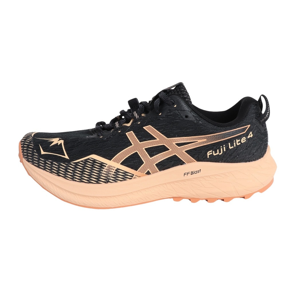 アシックス（ASICS）（レディース）ランニングシューズ フジ ライト 4 ブラック ピンク 1012B514.001 スニーカー トレイルラン トレーニング 軽量 スポーツ