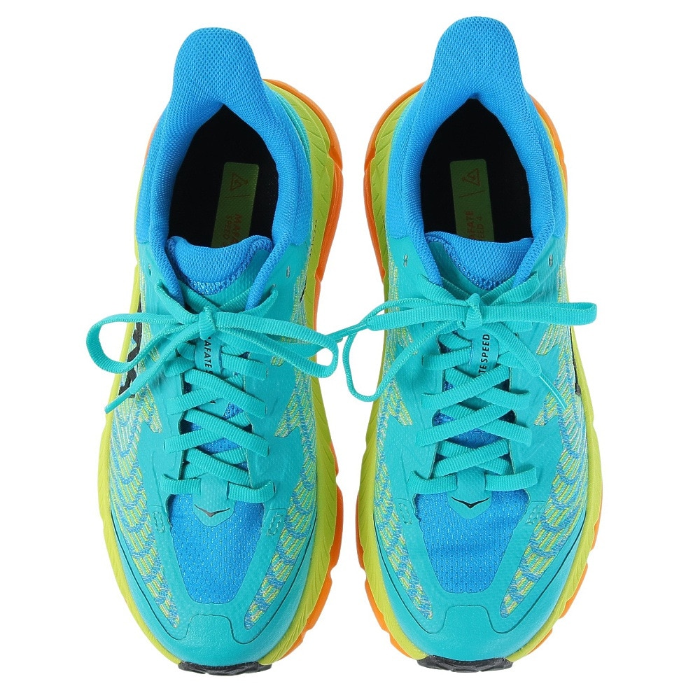 ホカ（HOKA）（レディース）ランニング シューズ マファテ スピード 4 レギュラー グリーン イエロー 1131056-CDVB スニーカー トレイル クッション性 軽量