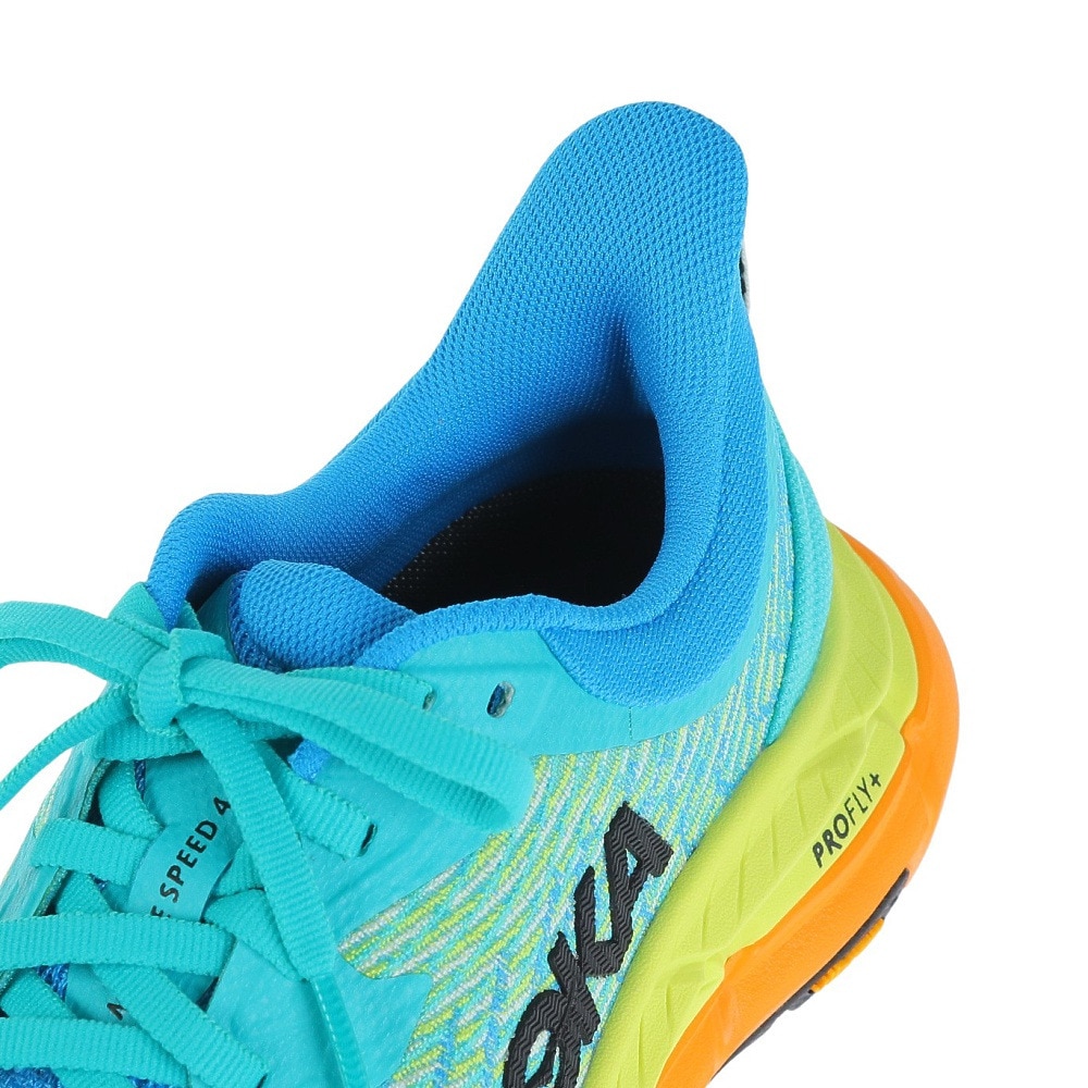 ホカ（HOKA）（レディース）ランニング シューズ マファテ スピード 4 レギュラー グリーン イエロー 1131056-CDVB スニーカー トレイル クッション性 軽量