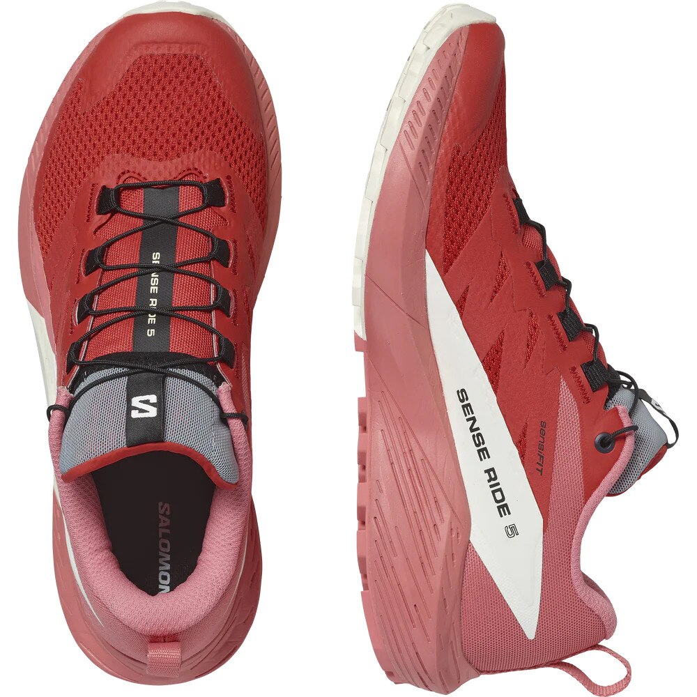 サロモン（SALOMON）（レディース）ランニングシューズ センスライド5 レッド L47215200 スニーカー トレイルラン クッション性 軽量 