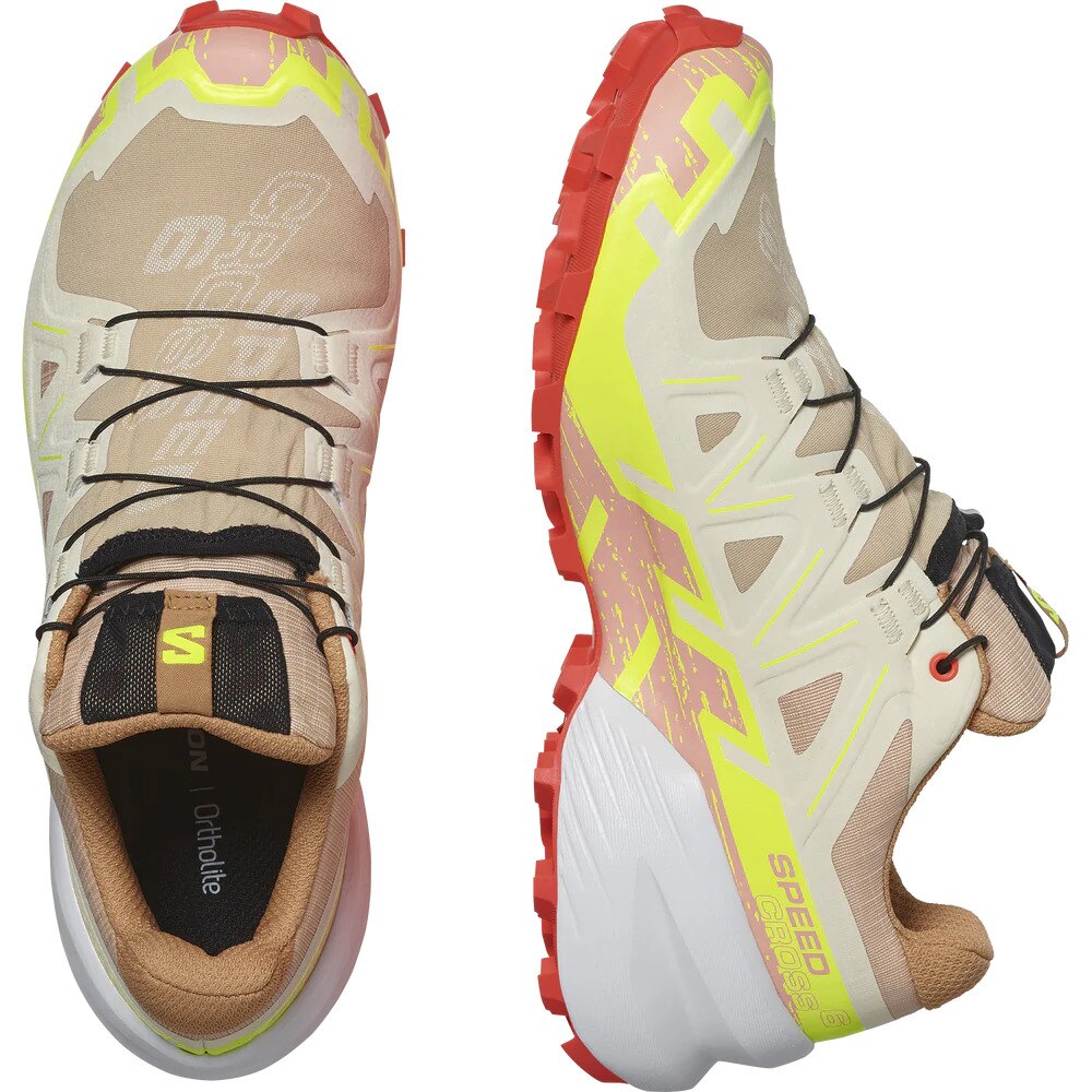 サロモン（SALOMON）（レディース）ランニングシューズ スピードクロス6 GORE-TEX ベージュ L47302200 スニーカー トレイルラン マラソン 防水 雨天 雨