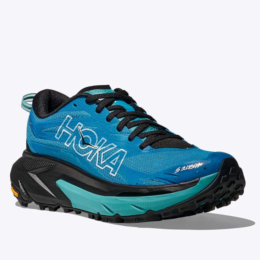 ホカ（HOKA）（レディース）ランニングシューズ トレランシューズ マファテ 5 ブルー ブラック 1168723-SWRD スニーカー