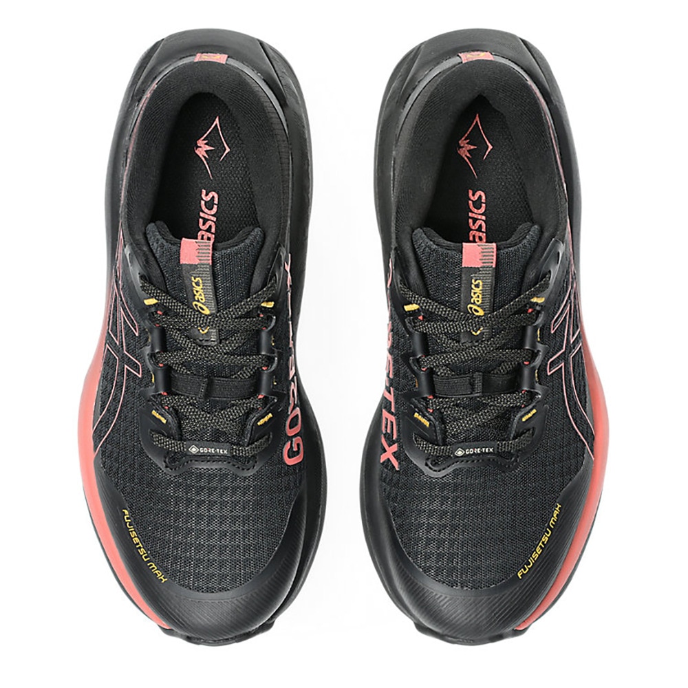 アシックス（ASICS）（レディース）ランニングシューズ トレランシューズ フジセツ マックス GTX ブラック レッド 1012B893.001 スニーカー
