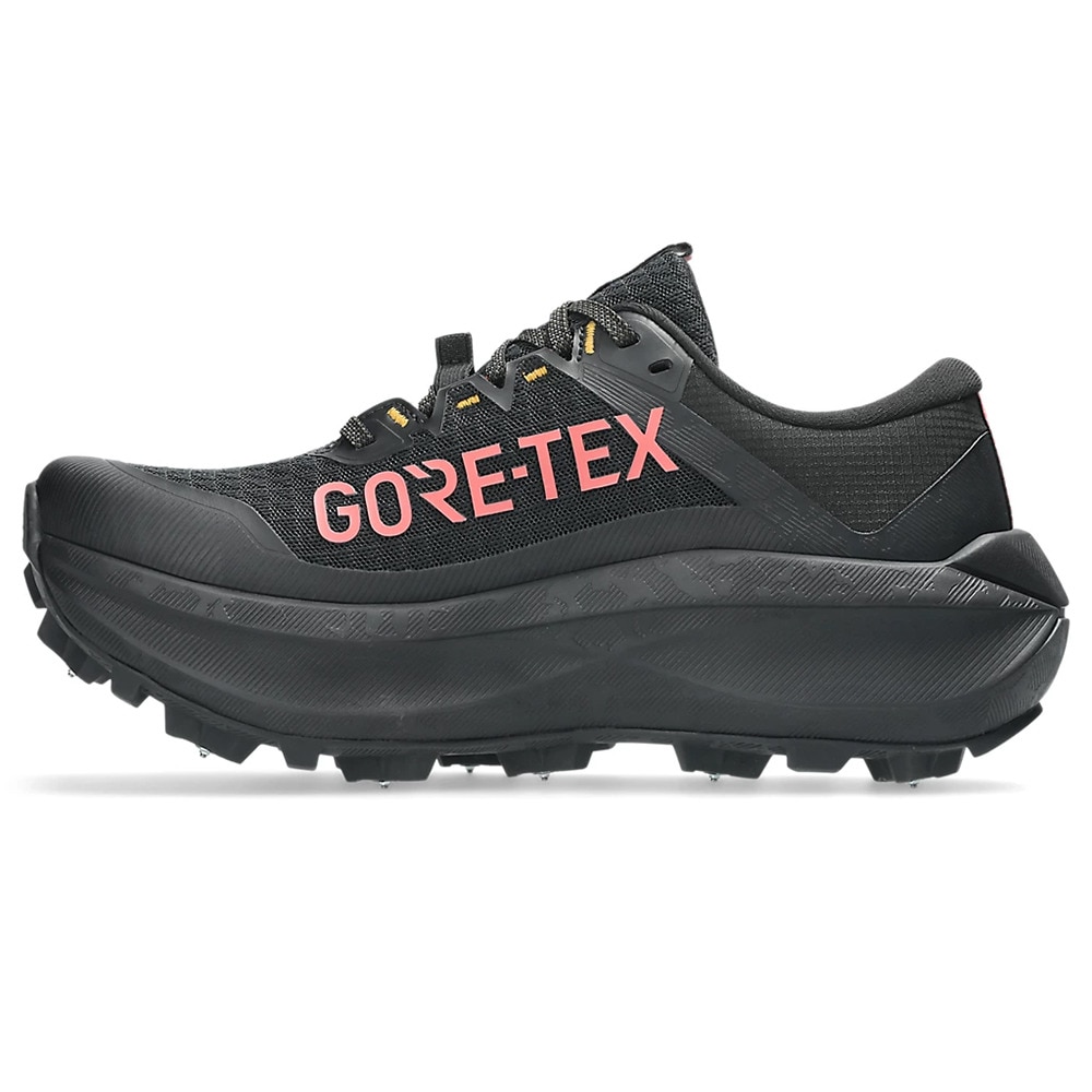 アシックス（ASICS）（レディース）ランニングシューズ トレランシューズ フジセツ マックス GTX ブラック レッド 1012B893.001 スニーカー