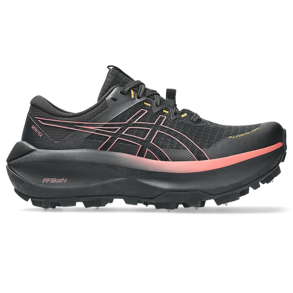 アシックス（ASICS）（レディース）ランニングシューズ トレランシューズ フジセツ マックス GTX ブラック レッド 1012B893.001 スニーカー