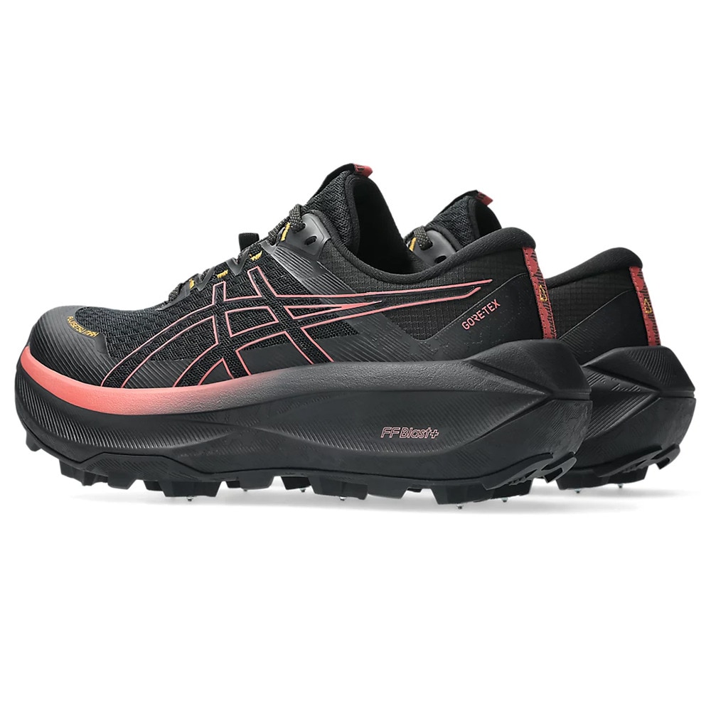アシックス（ASICS）（レディース）ランニングシューズ トレランシューズ フジセツ マックス GTX ブラック レッド 1012B893.001 スニーカー