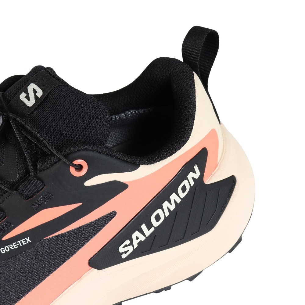 サロモン（SALOMON）（レディース）ランニングシューズ トレランシューズ ジェネシス ゴアテックス ブラック ピンク L47807900 スニーカー