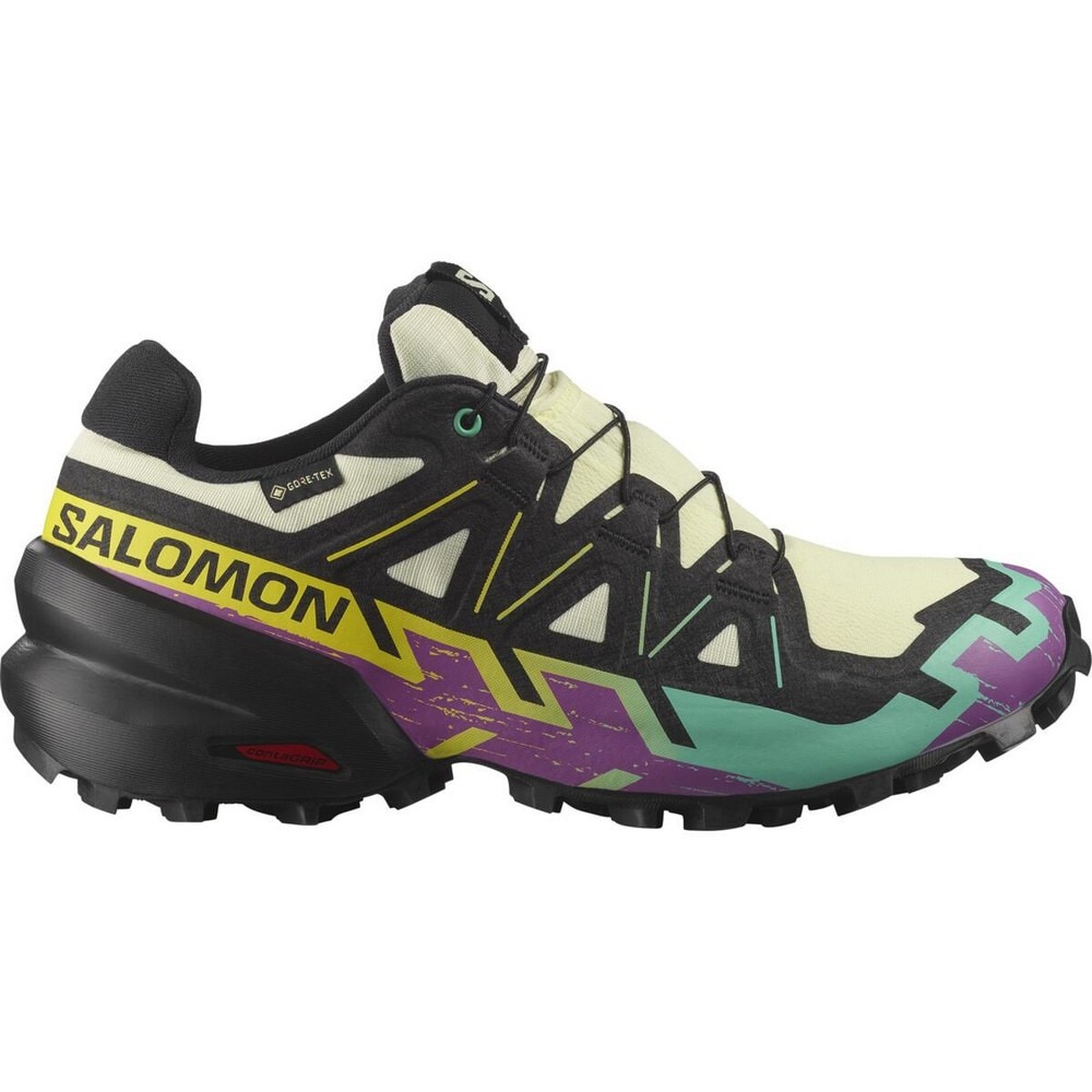 サロモン（SALOMON）（レディース）ランニングシューズ トレランシューズ スピード クロス 6 ゴアテックス イエロー パープル L47880200 スニーカー