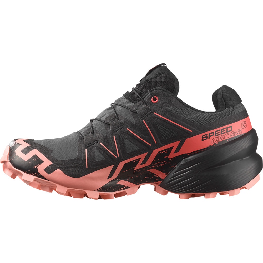 サロモン（SALOMON）（レディース）ランニングシューズ トレランシューズ スピード クロス 6 ゴアテックス ブラック ピンク L47880400 スニーカー