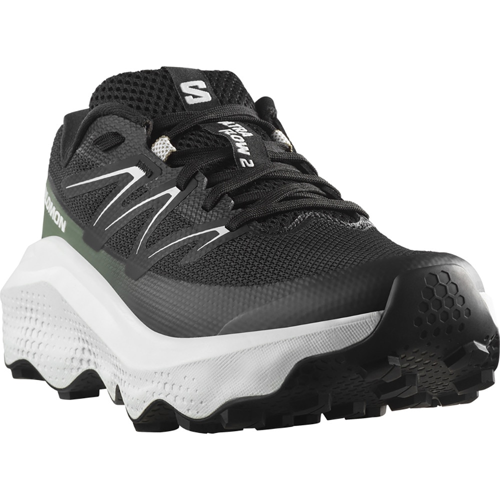 サロモン（SALOMON）（レディース）ランニングシューズ トレランシューズ ウルトラ フロー 2 ブラック ホワイト L47883700 スニーカー