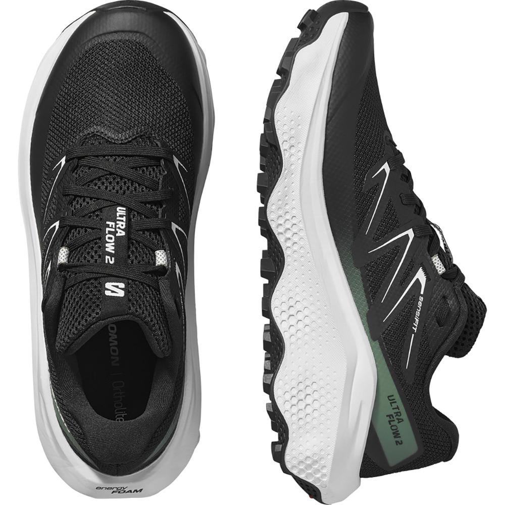 サロモン（SALOMON）（レディース）ランニングシューズ トレランシューズ ウルトラ フロー 2 ブラック ホワイト L47883700 スニーカー
