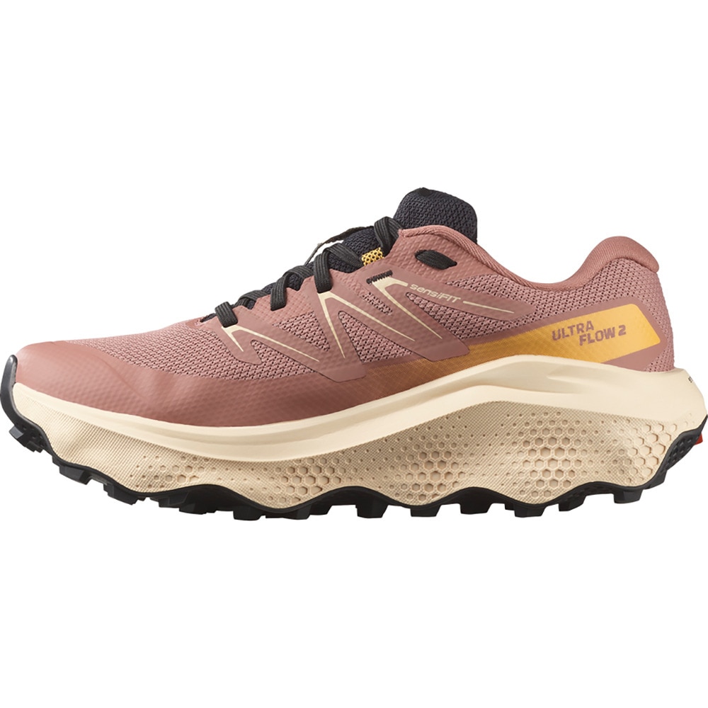 サロモン（SALOMON）（レディース）ランニングシューズ トレランシューズ ウルトラ フロー 2 ゴアテックス ブラウン L47884500 スニーカー