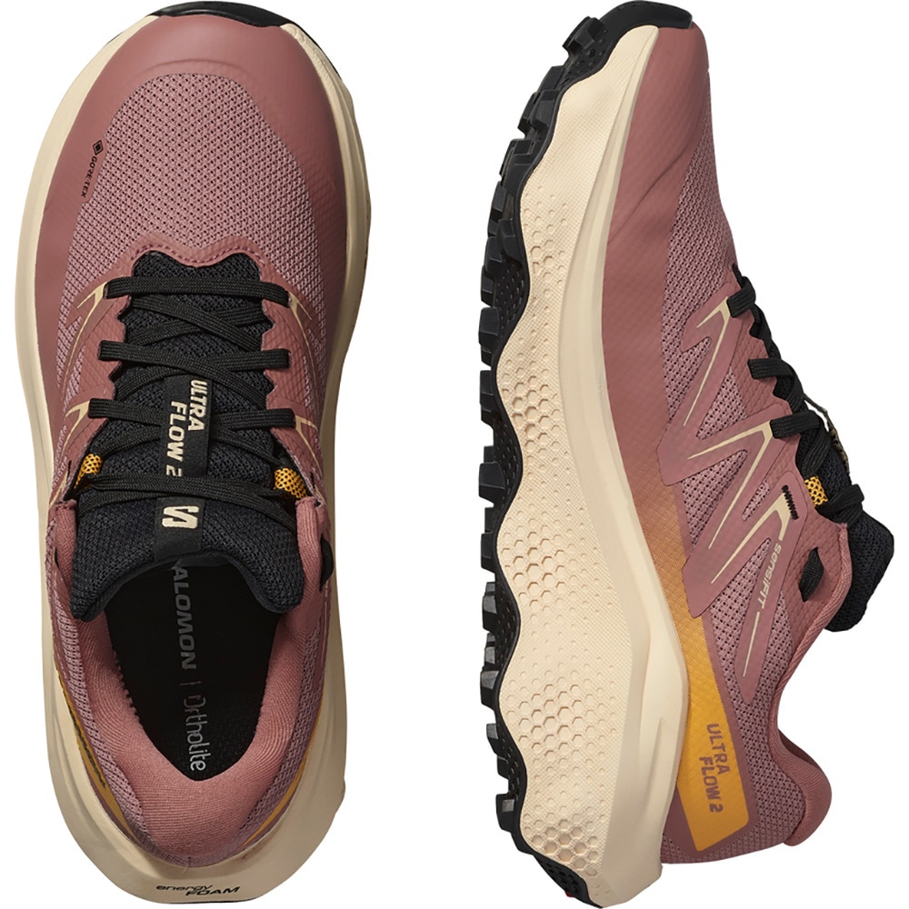 サロモン（SALOMON）（レディース）ランニングシューズ トレランシューズ ウルトラ フロー 2 ゴアテックス ブラウン L47884500 スニーカー