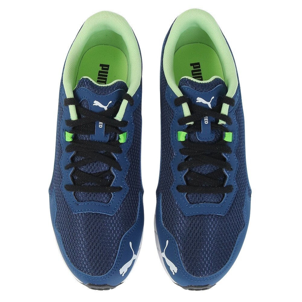 プーマ（PUMA）（キッズ）ジュニア ランニングシューズ スピードモンスターPL ネイビー ホワイト 19536418 スニーカー レース スポーツ 部活 運動会 軽量 