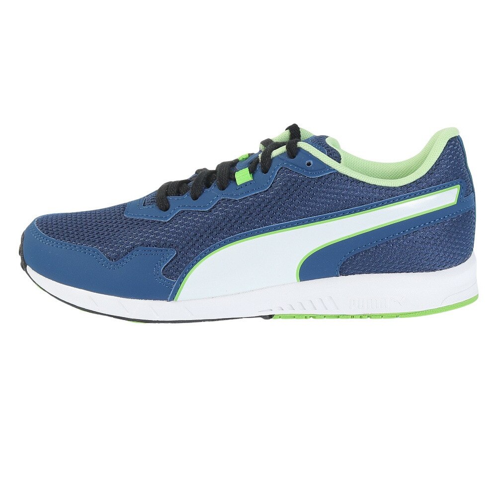 プーマ（PUMA）（キッズ）ジュニア ランニングシューズ スピードモンスターPL ネイビー ホワイト 19536418 スニーカー レース スポーツ 部活 運動会 軽量 