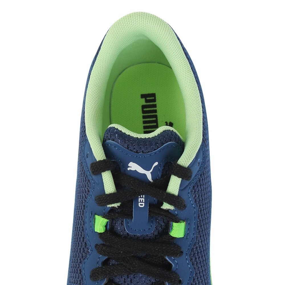 プーマ（PUMA）（キッズ）ジュニア ランニングシューズ スピードモンスターPL ネイビー ホワイト 19536418 スニーカー レース スポーツ 部活 運動会 軽量 