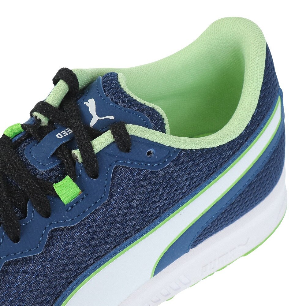 プーマ（PUMA）（キッズ）ジュニア ランニングシューズ スピードモンスターPL ネイビー ホワイト 19536418 スニーカー レース スポーツ 部活 運動会 軽量 