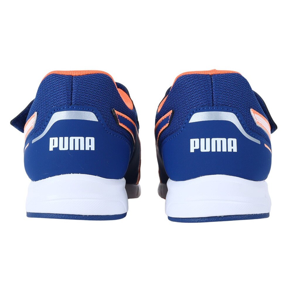 プーマ（PUMA）（キッズ）ジュニア ランニングシューズ スピードモンスター V4 ブルー 37890803 スニーカー スポーツ ベルクロ ベルト付き 運動会 普段使い