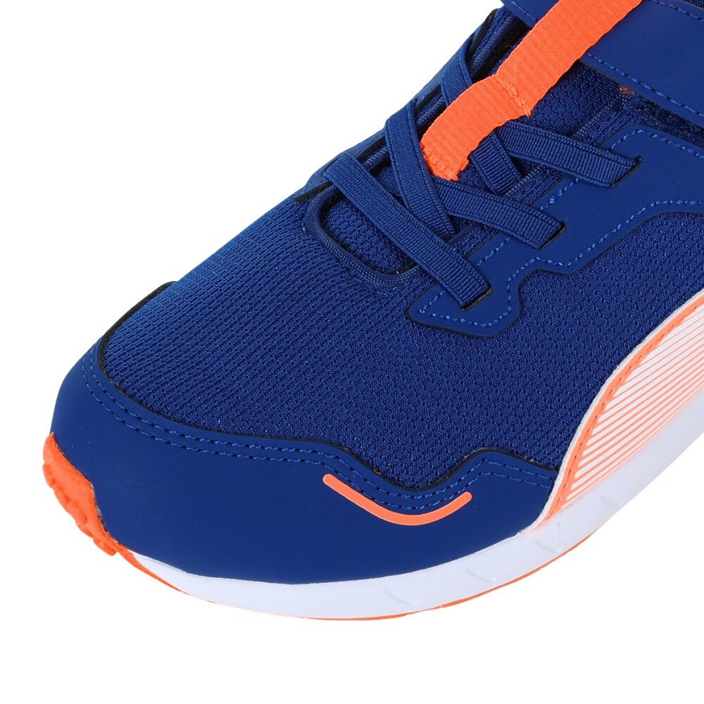 プーマ（PUMA）（キッズ）ジュニア ランニングシューズ スピードモンスター V4 ブルー 37890803 スニーカー スポーツ ベルクロ ベルト付き 運動会 普段使い