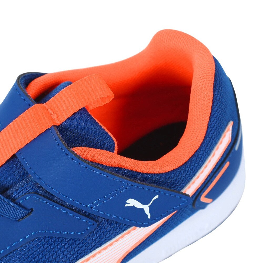 プーマ（PUMA）（キッズ）ジュニア ランニングシューズ スピードモンスター V4 ブルー 37890803 スニーカー スポーツ ベルクロ ベルト付き 運動会 普段使い