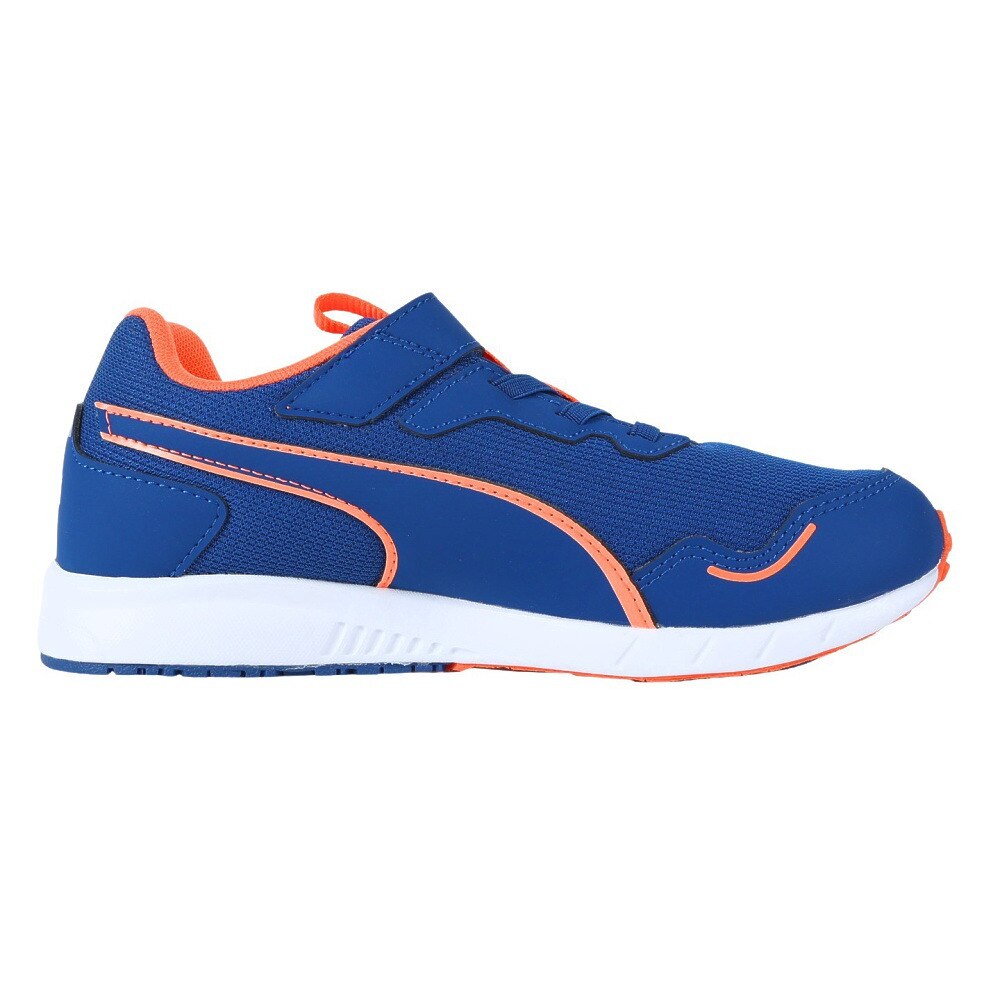 プーマ（PUMA）（キッズ）ジュニア ランニングシューズ スピードモンスター V4 ブルー 37890803 スニーカー スポーツ ベルクロ ベルト付き 運動会 普段使い