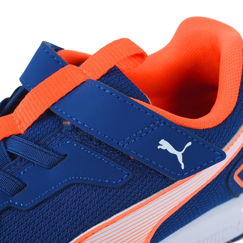 プーマ（PUMA）（キッズ）ジュニア ランニングシューズ スピードモンスター V4 ブルー 37890803 スニーカー スポーツ ベルクロ ベルト付き 運動会 普段使い