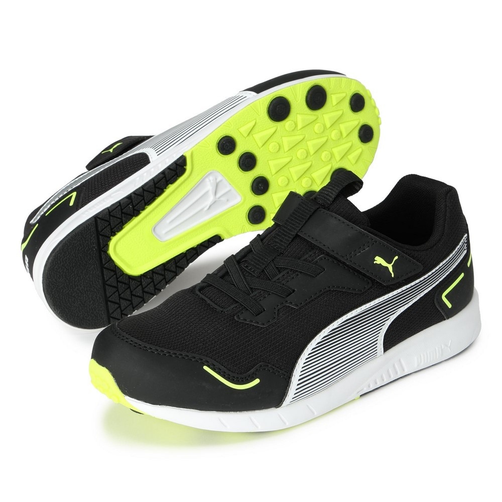 プーマ（PUMA）（キッズ）ジュニアランニングシューズ ベルクロ ベルト付き レースシューズ スピードモンスター V4 37890812