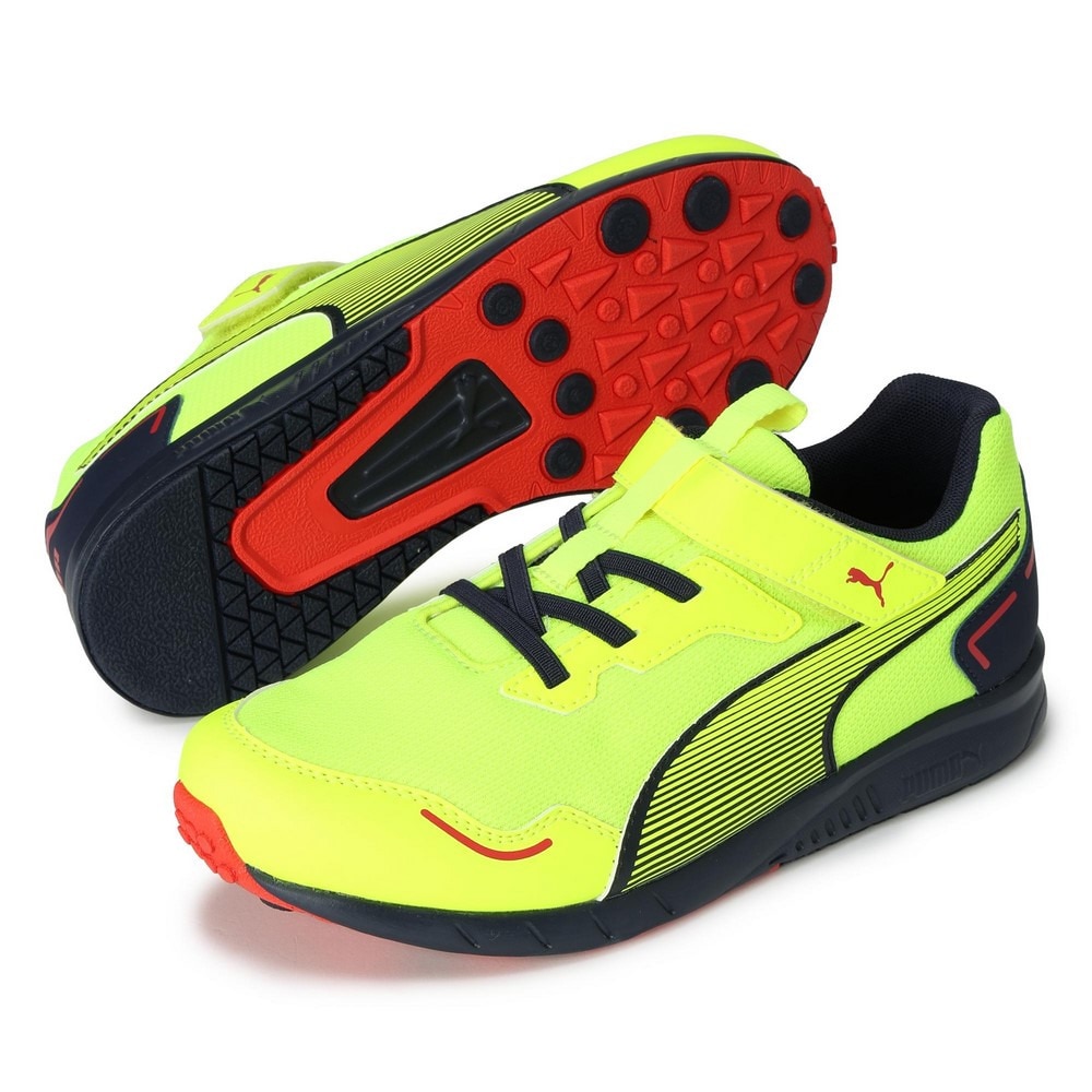 プーマ（PUMA）（キッズ）ジュニアランニングシューズ ベルクロ ベルト付き レースシューズ スピードモンスター V4 37890813