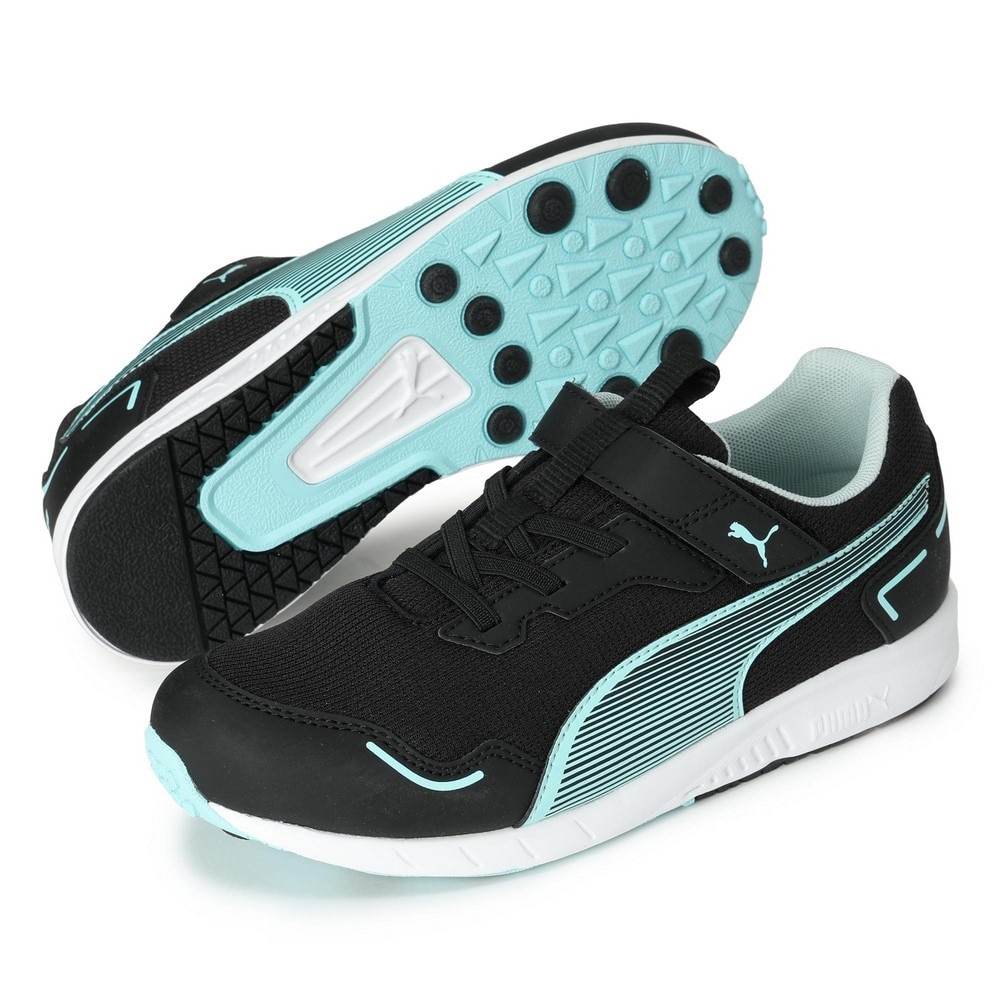 プーマ（PUMA）（キッズ）ジュニアランニングシューズ ベルクロ ベルト付き レースシューズ スピードモンスター V4 37890815