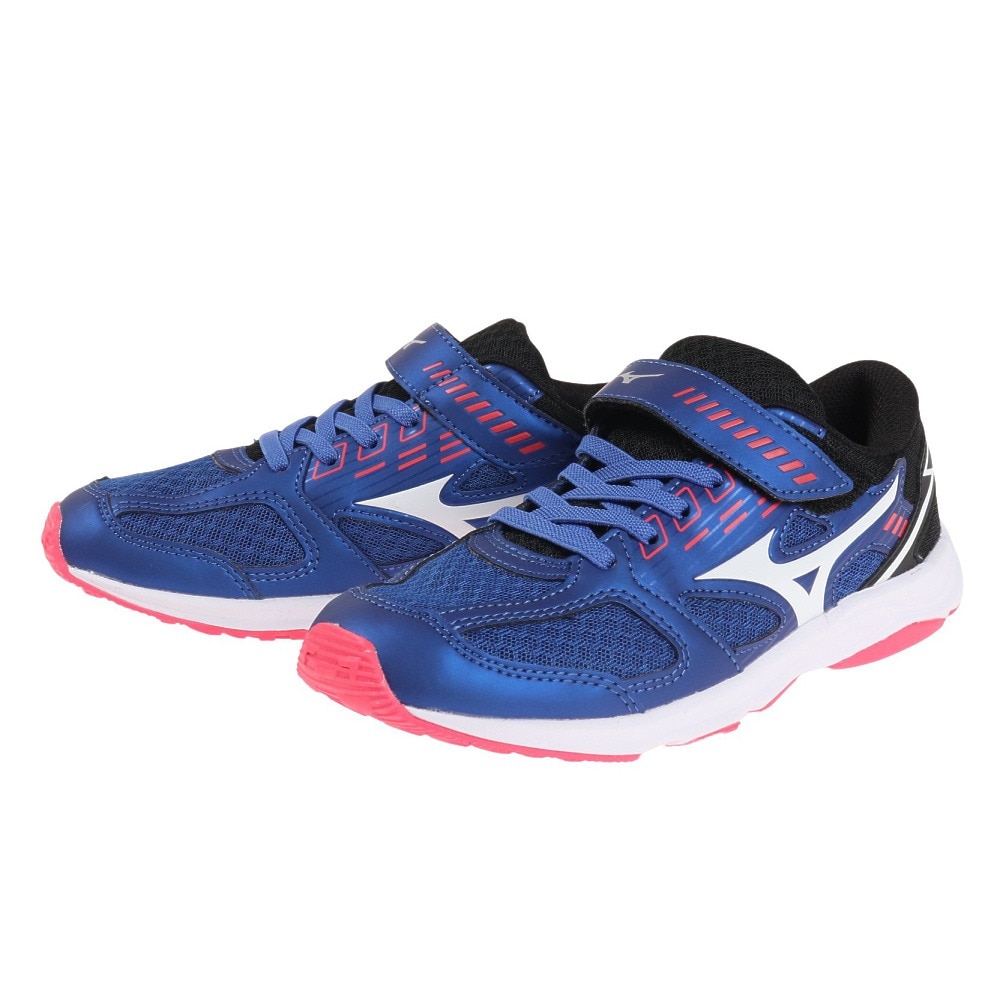 ミズノ ミズノ Mizuno キッズ ジュニア スニーカー マジックテープ 青 スピードスタッズ 3 ベルト ブルーホワイト K1gc ランニングシューズ スポーツ用品はスーパースポーツゼビオ