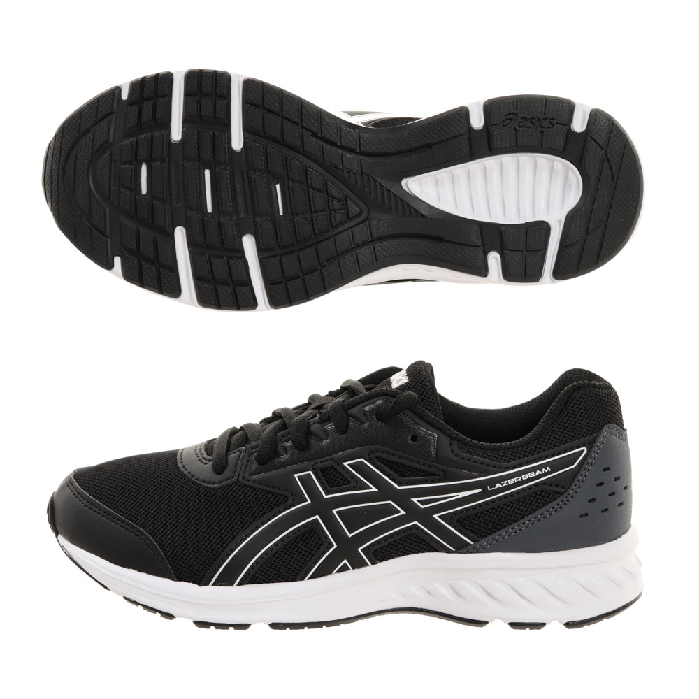 アシックス（ASICS）（キッズ）ジュニア ランニングシューズ 黒 レーザービーム JF ブラック 1154A084.002 スニーカー  スポーツ用品はスーパースポーツゼビオ