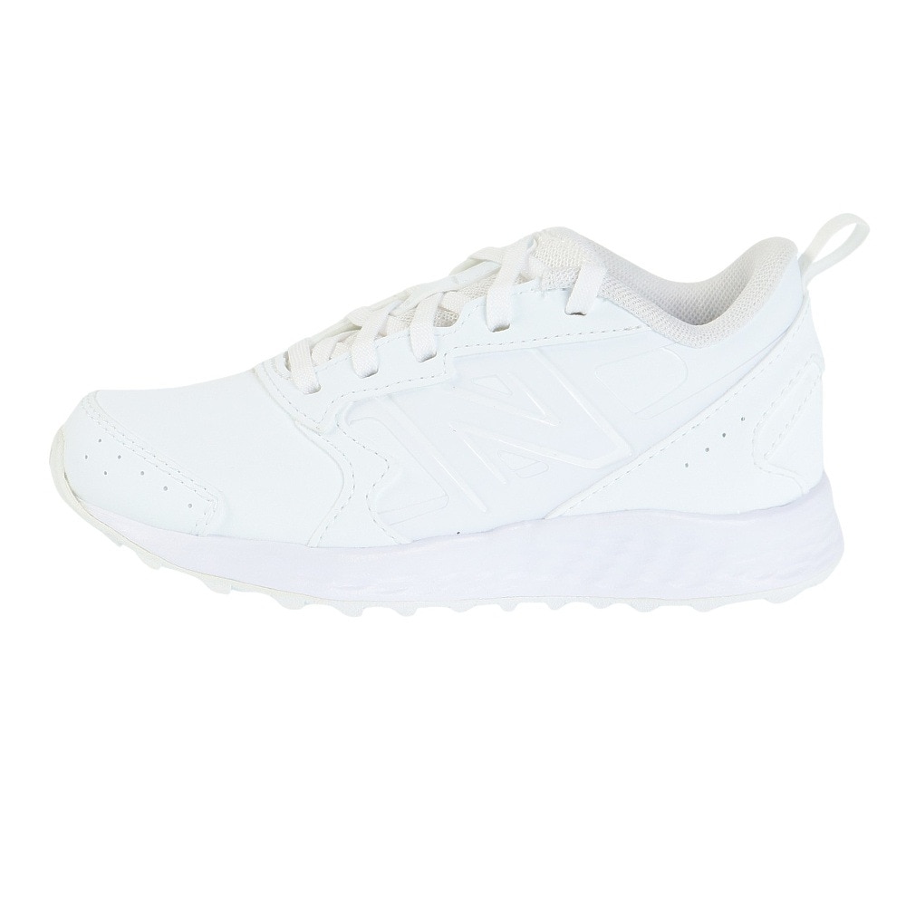 ニューバランス（new balance）（キッズ）ジュニア スポーツ シューズ YN650 ホワイト YN650WW1W スニーカー ランニング 学校 部活 登校 通学 運動 白靴