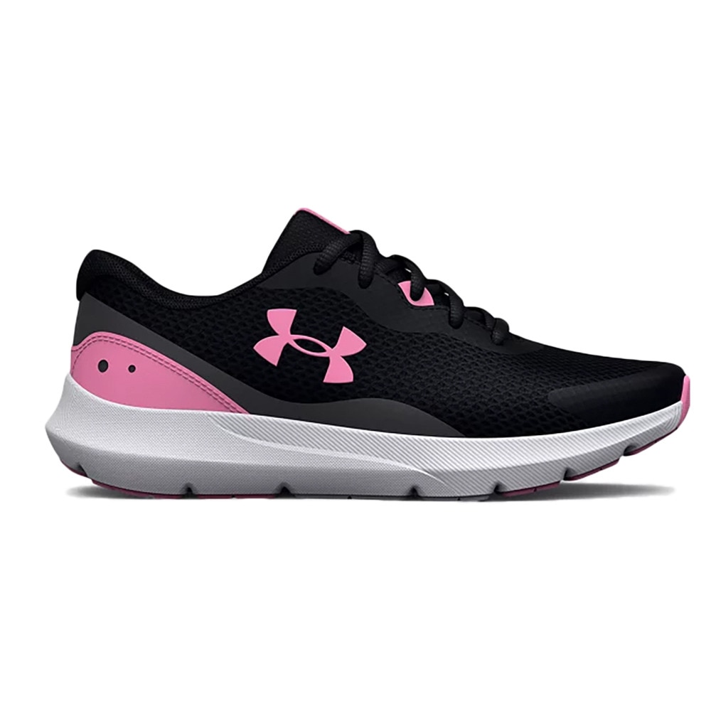 アンダーアーマー（UNDER ARMOUR）（キッズ）ジュニア スニーカー 黒 サージ3 SURGE ブラック 3025013 001 ランニングシューズ