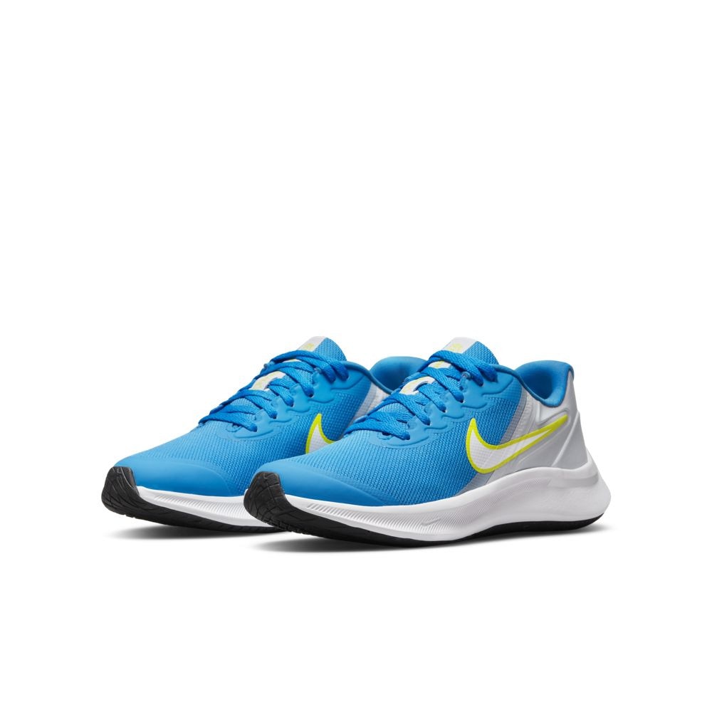ナイキ ナイキ Nike キッズ スター ランナー 3 Gs グレー ホワイト ブルー Da2776 009 ジュニア ランニングシューズ 子供靴 スポーツスニーカー 運動 マラソン スポーツ用品はスーパースポーツゼビオ