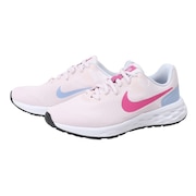 ナイキ（NIKE）（キッズ）ジュニアスポーツシューズ レボリューション 6 NN GS ピンク DD1096-600 スニーカー 快適 軽量 通気性 普段履き 通学 おしゃれ