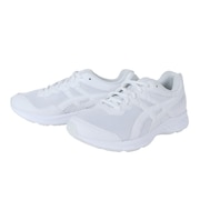 アシックス（ASICS）（キッズ）ジュニアシューズ レーザービーム JI ホワイト  1154A150.100  スニーカー ランニング スポーツ 消臭 登校 通学 部活 