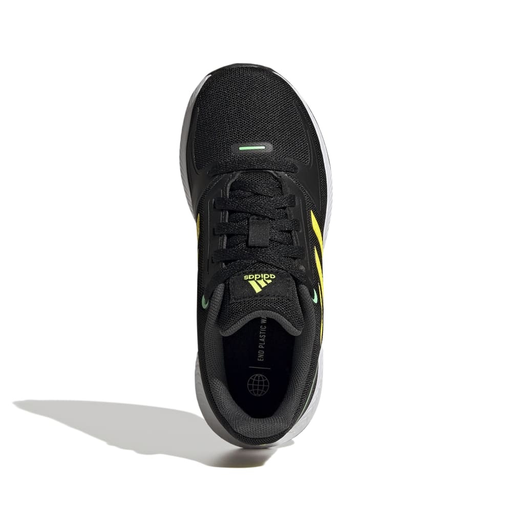 アディダス（adidas）（キッズ）ジュニア スニーカー コアファイト 2.0 ブラック イエロー HR1408 スポーツ シューズ 軽量 通学 登校 運動靴 