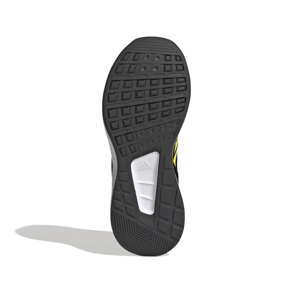 アディダス（adidas）（キッズ）ジュニア スニーカー コアファイト 2.0 ブラック イエロー HR1408 スポーツ シューズ 軽量 通学 登校 運動靴 