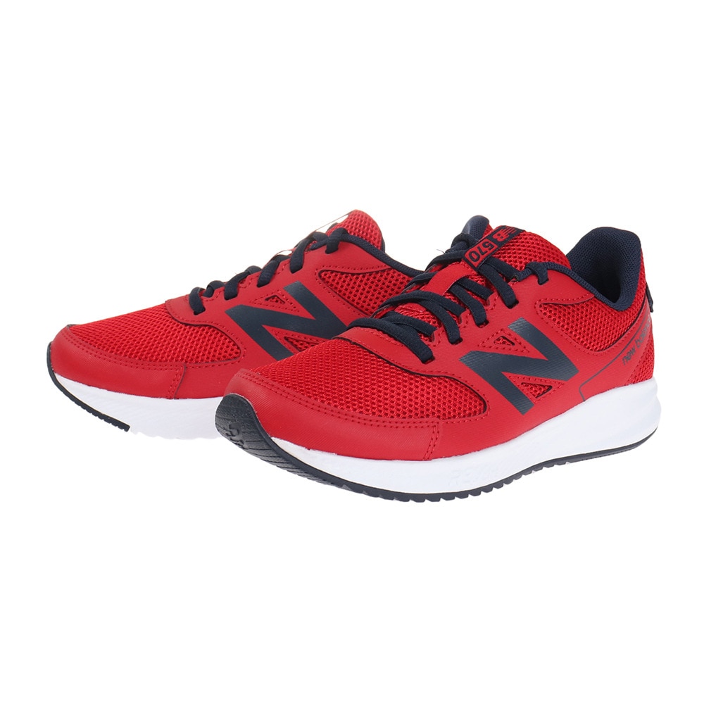 ニューバランス（new balance）（キッズ）ジュニアシューズ 570 v3 Lace RN3 レッド ネイビー YK570RN3 W スニーカー ランニング 軽量 通学