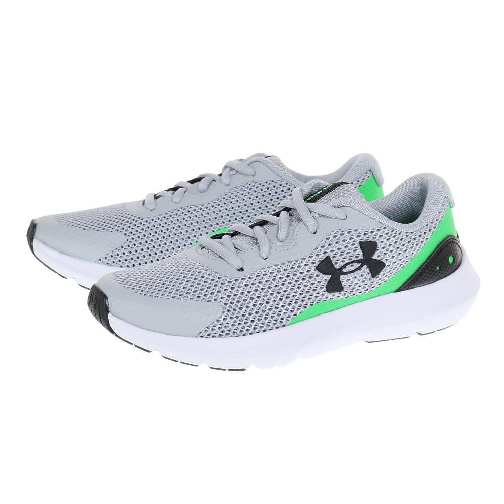 アンダーアーマー（UNDER ARMOUR）（キッズ）ジュニア スポーツシューズ サージ3 グレー 3024989 104スニーカー トレーニング 軽量 通気性 クッション性