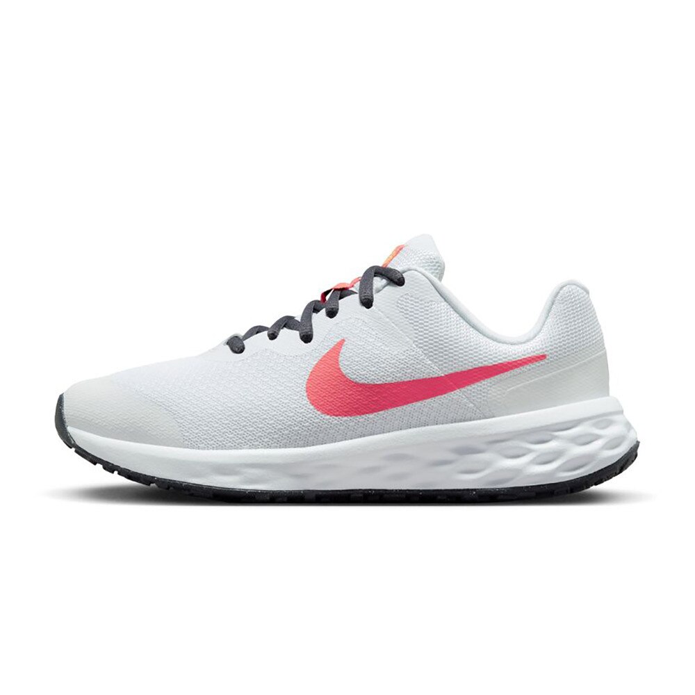 ナイキ｜ナイキ（NIKE）（キッズ）ジュニアスポーツシューズ レボリューション NN GS ホワイト ピンク DD1096-101 スニーカー  軽量 通気性 クッション性 スポーツ用品はスーパースポーツゼビオ
