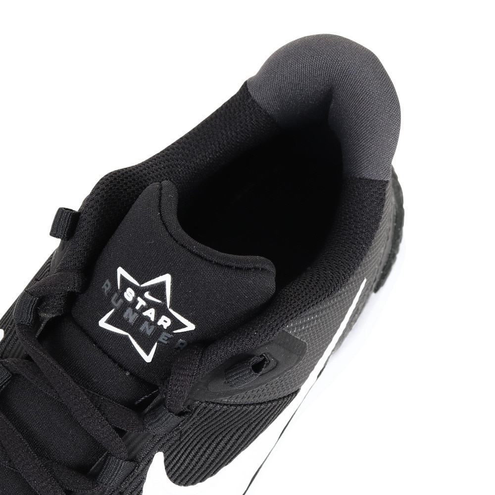 ナイキ（NIKE）（キッズ）ジュニア スポーツ シューズ スター ランナー 4 NN GS ブラック DX7615-001 スニーカー 運動会 登校 日常履き 運動靴 クッション性