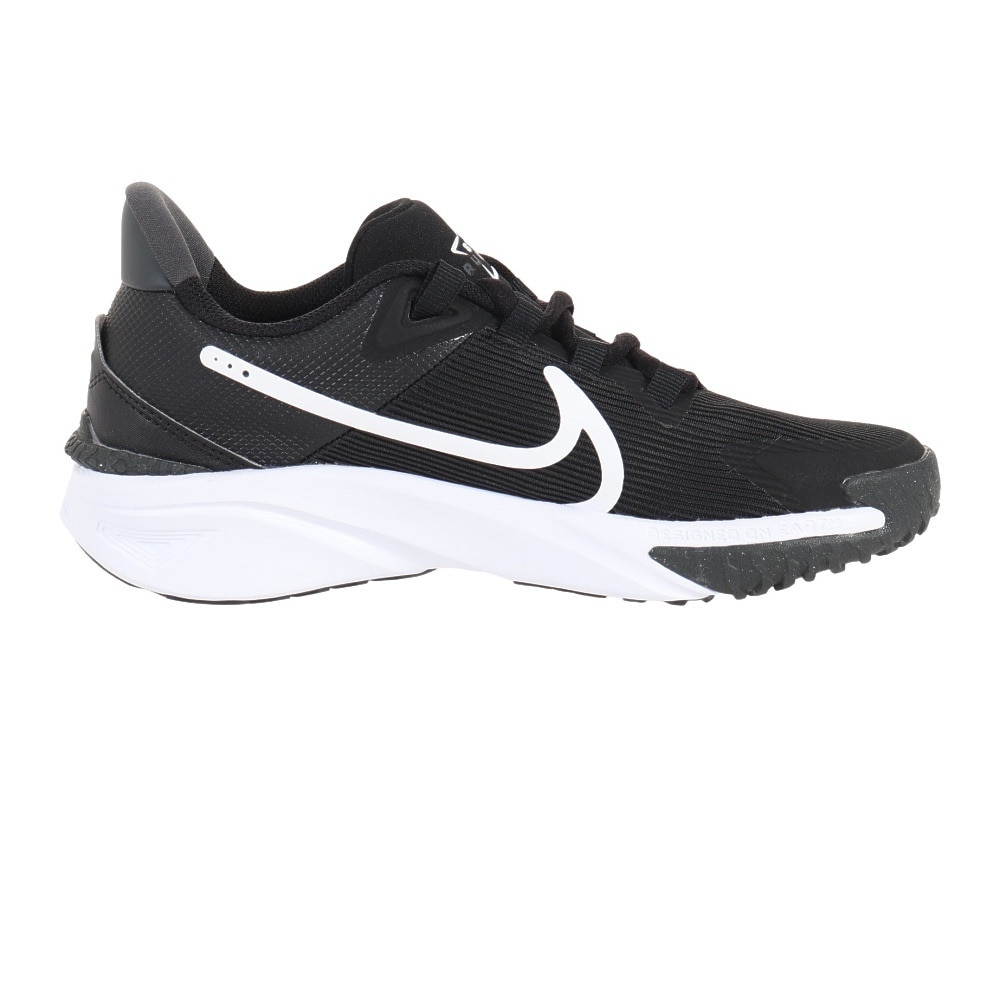 ナイキ（NIKE）（キッズ）ジュニア スポーツ シューズ スター ランナー 4 NN GS ブラック DX7615-001 スニーカー 運動会 登校 日常履き 運動靴 クッション性