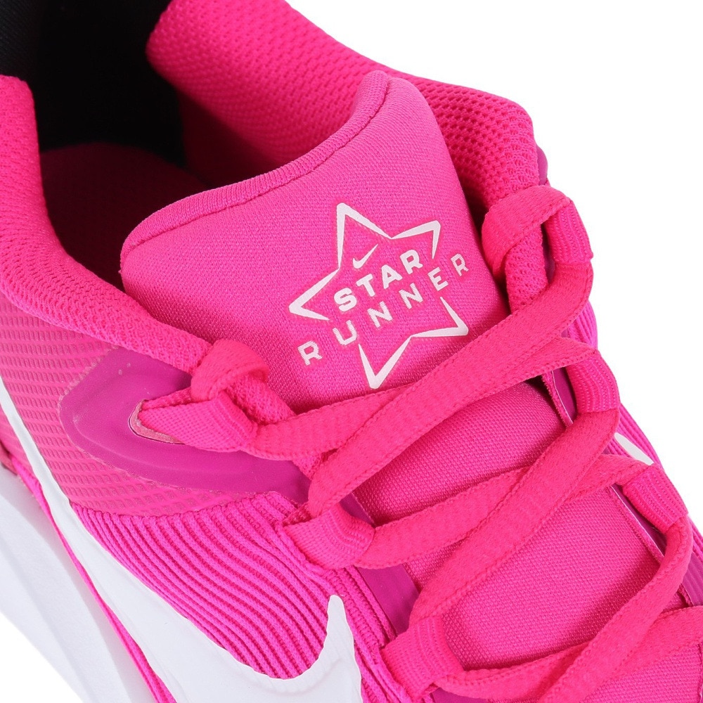 ナイキ（NIKE）（キッズ）ジュニア スポーツ シューズ スター ランナー 4 NN GS ピンク DX7615-601 スニーカー 運動会 登校 日常履き 運動靴 クッション性