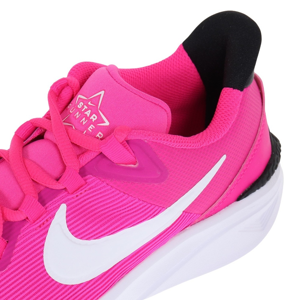 ナイキ（NIKE）（キッズ）ジュニア スポーツ シューズ スター ランナー 4 NN GS ピンク DX7615-601 スニーカー 運動会 登校 日常履き 運動靴 クッション性