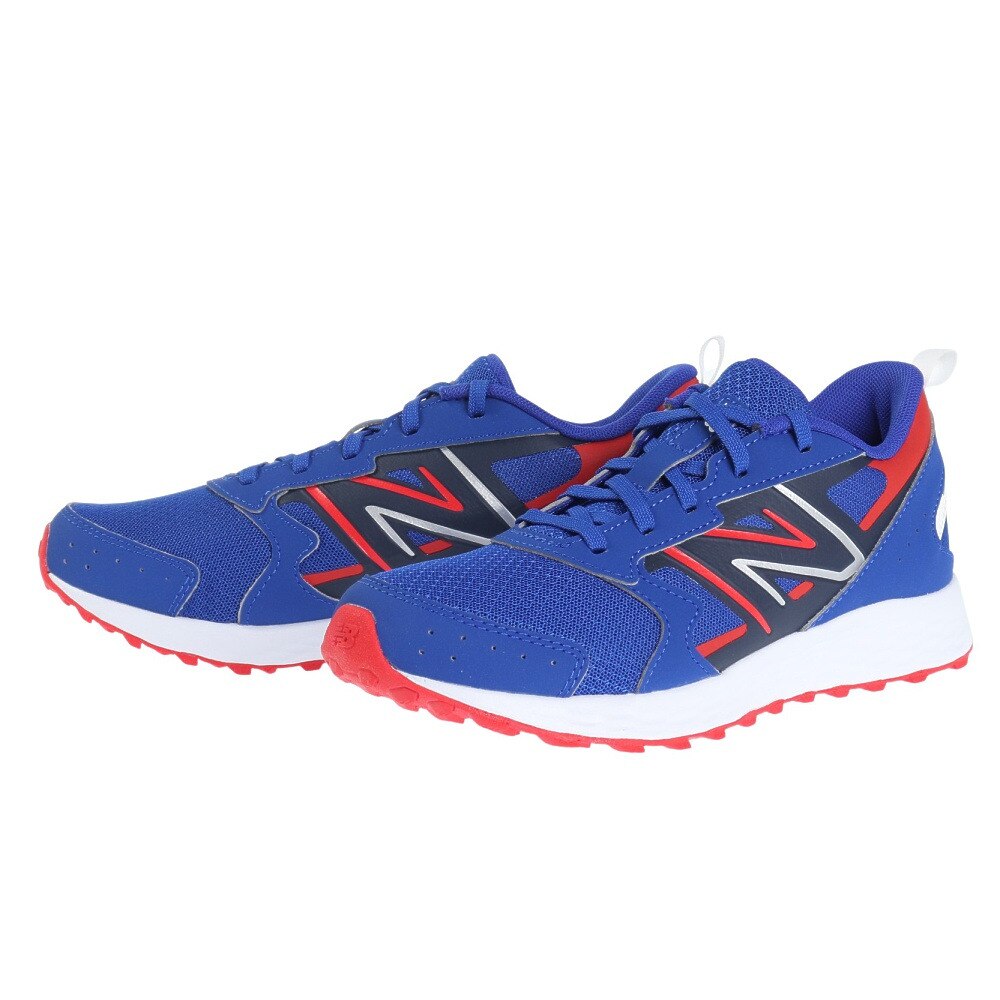 ニューバランス（new balance）（キッズ）ジュニア ランニングシューズ GE650 ブルー レッド GE650GR1W スニーカー スポーツ トレーニング ジョギング