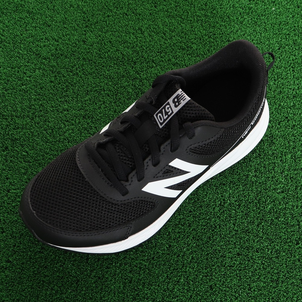 ニューバランス（new balance）（キッズ）ジュニア スポーツ シューズ 570 v3 Lace BW3 ブラック YK570BW3W スニーカー カジュアル 軽量 クッション性 安定性 