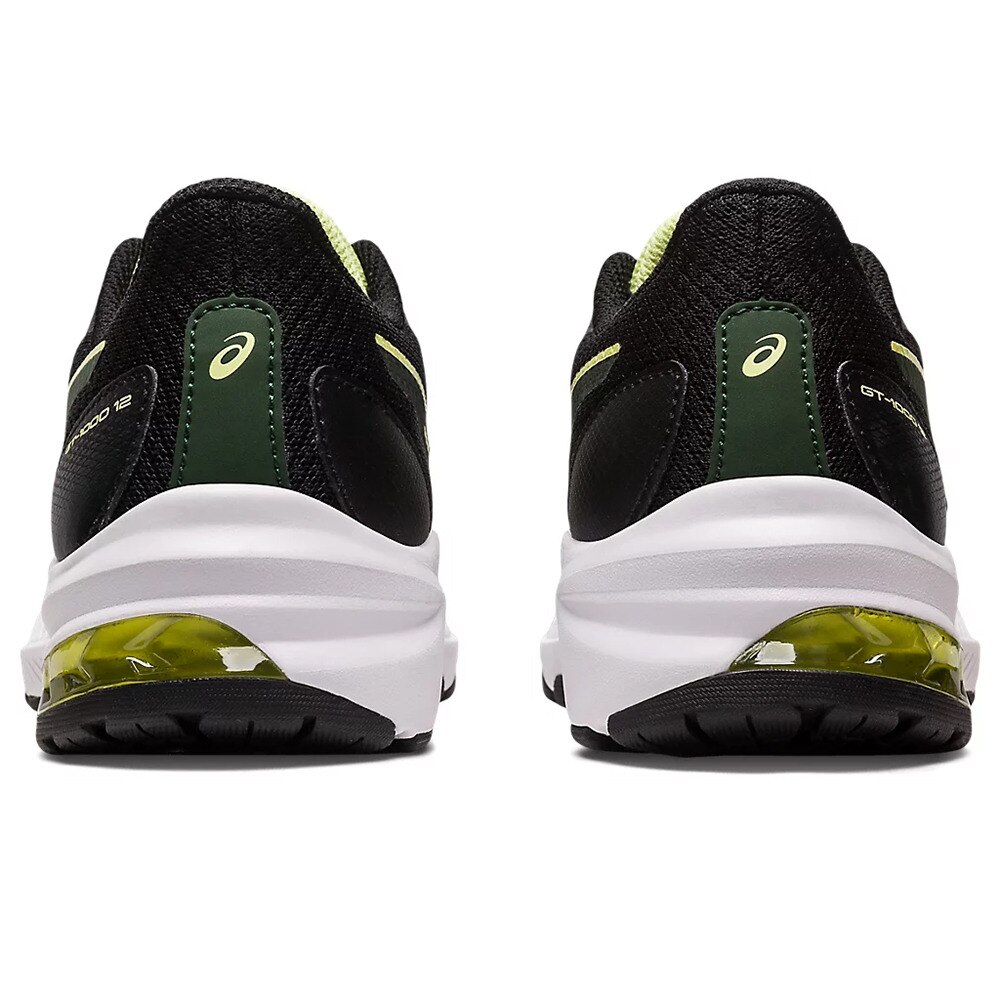 アシックス（ASICS）（キッズ）ジュニア スポーツシューズ GT-1000 12 GS ブラック グリーン 1014A296.003 スニーカー トレーニング ジョグ スポーツ 安定性